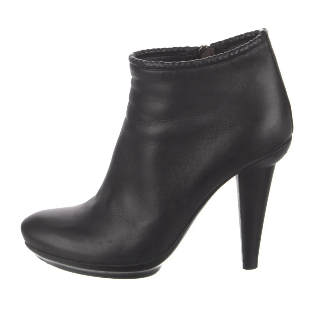 Sale❗️Bottega Veneta Black Leather Braided Heel Ankle Boots 37.5 7.5 - Picture 2 of 7